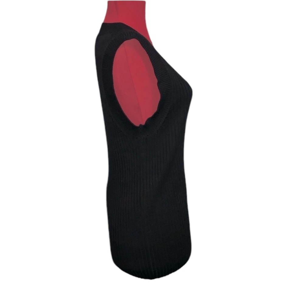 Banana Republic black merino wool vest sz L - Picture 3 of 7